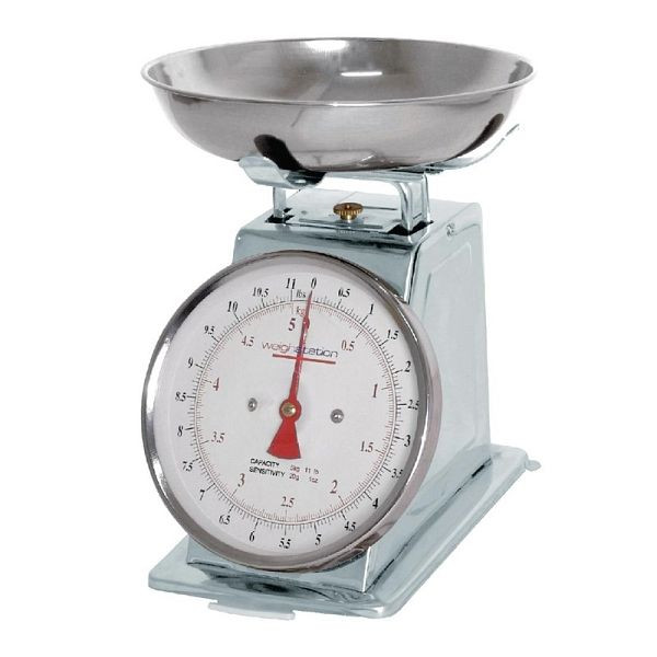 Vogue Küchenwaage 5kg, große abnehmbare Schale, strapazierfähig, F172