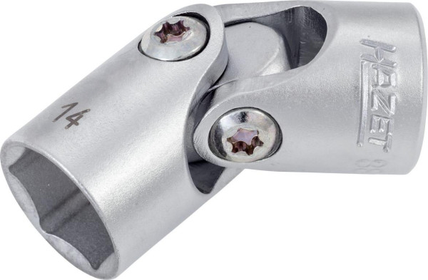 Hazet Gelenk Steckschlüsseleinsatz, Sechskant, Vierkant hohl 10 mm (3/8 Zoll), Außen-Sechskant-Tractionsprofil, 14 mm, 880G-14