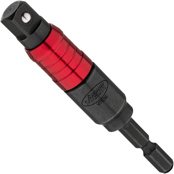 VIGOR Steckschlüssel Adapter, mit Gelenk, Sechskant 6,3 (1/4 Zoll), Vierkant 10 mm (3/8 Zoll), 16 mm, V7638