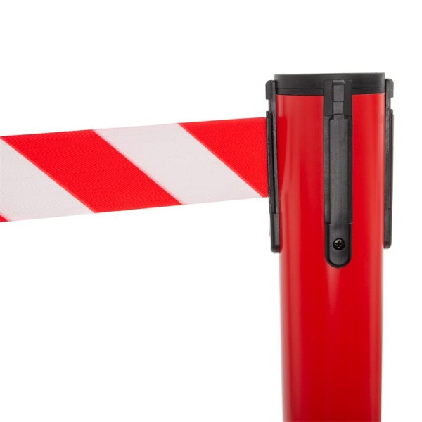 ALLPAX STOPPO XL Absperrständer Outdoor rot mit Zugband rot weiß, 10011728