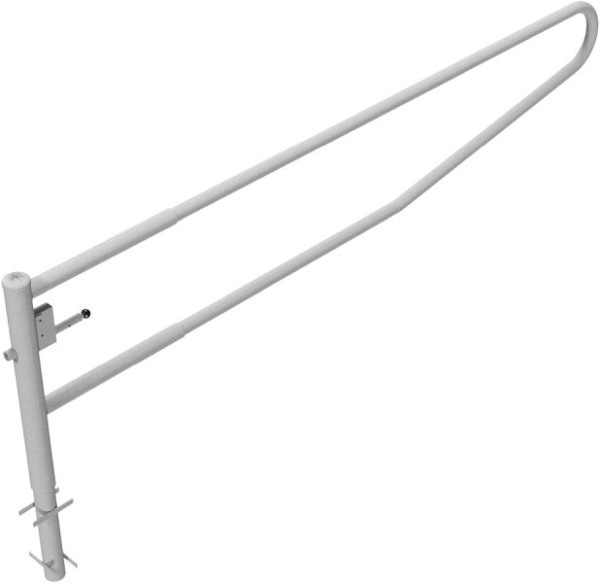 Schake Drehbare Gatterschranke, zum Einbetonieren, feuerverzinkt, Gesamtbreite: 3500 mm, mit Profilzylinderschloss, 413_351Z