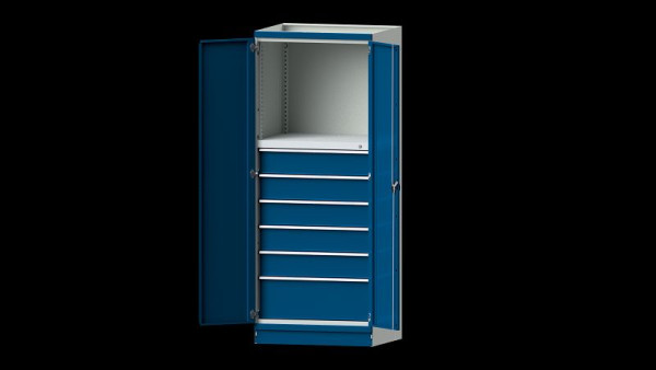 ANKE Werkbänke Basisschrank modulares Schranksystem, Modell 4003, 865 x 720 x 2200 mm, RAL 7035/5010, 631.134