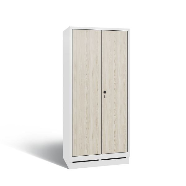 C+P Spind Evolo, 2 Abteile, H1800xB810xT500 mm, Weiß/HPL Esche, 48022-22B S10091