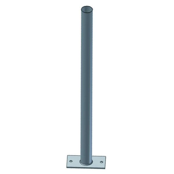 Stein HGS Rohrpfosten mit Fußplatte, 1250 mm, 48 mm, Wandstärke: 2 mm, pf-s0120