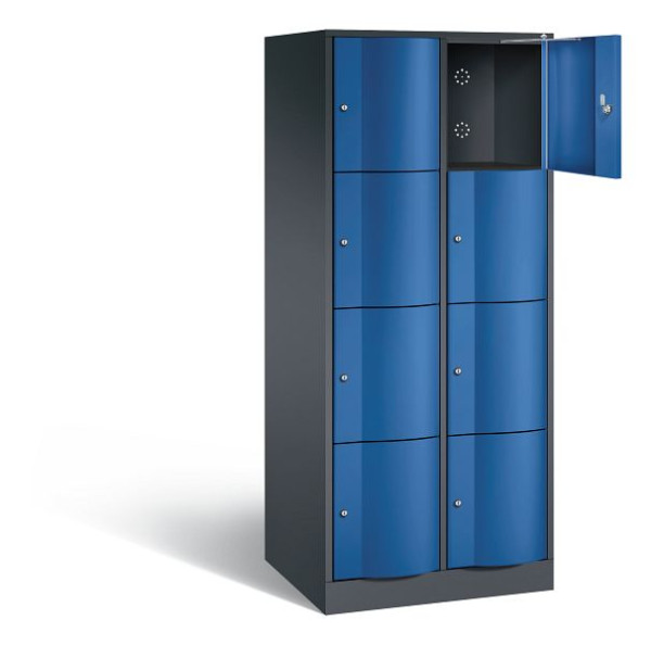 C+P XL-Schließfachschrank Resisto, H1950xB772xT640mm, Farbe: Schwarzgrau / Enzianblau, 8470-273 S10024
