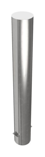 Schake Edelstahlpoller Ø 154 mm, ortsfest, zum Einbetonieren mit Erdanker, Gesamtlänge ca. 1200 mm, 40155