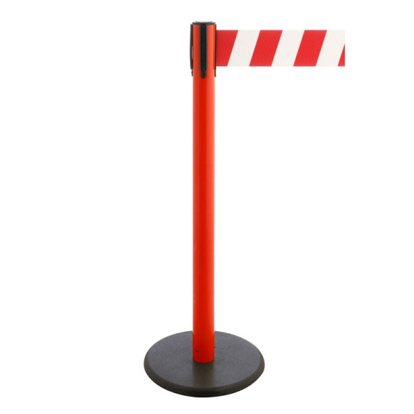 Stein HGS Personenleitsystem -P-Line Premium-, rot, rot/weiß diagonal (schraffiert), mit Gurtendstück (Standard), Gurtlänge: 2,3 m, 34244d-1302