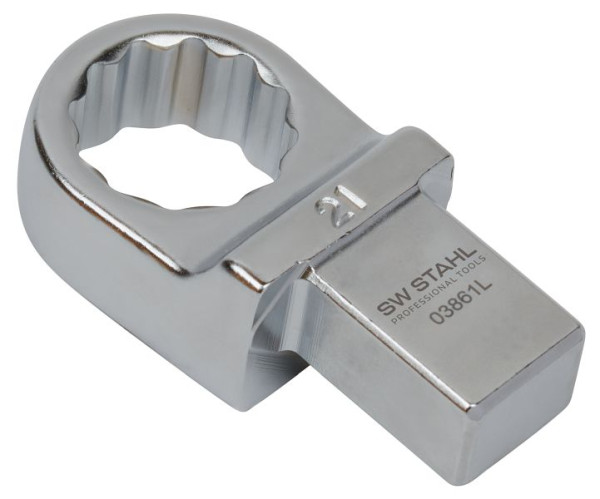 SW-Stahl Einsteck-Ringschlüssel, 21 mm, SW 21 Einsteckvierkant 14 x 18 mm, 03861L