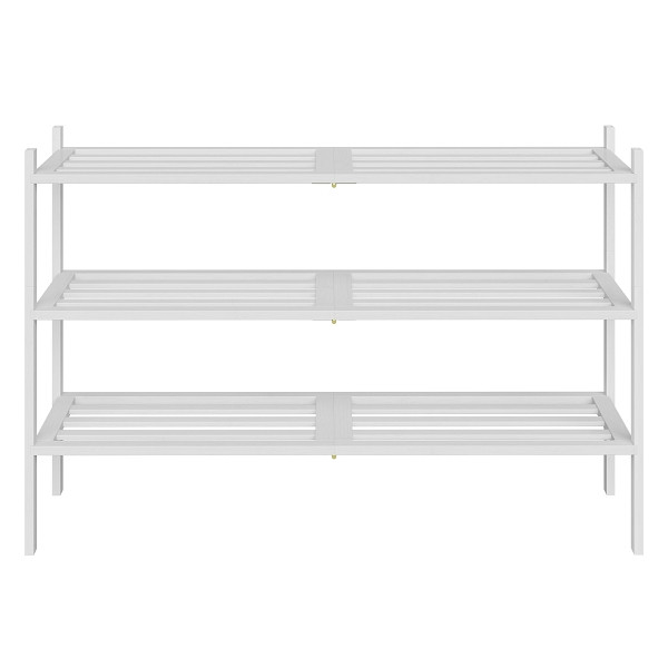 SONGMICS Schuhregal, Weiß, 70x25x51,5 cm, LBS053WZ01