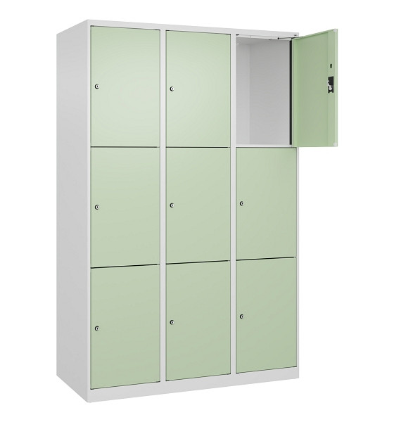 C+P Schließfachschrank Evolo PLUS, 9 Fächer, 1850x1200x500mm, 9016/6019, 049000-323 S10019