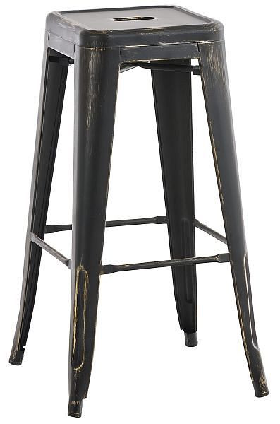 CLP Barhocker Joshua antik, schwarz-gold, 10482167