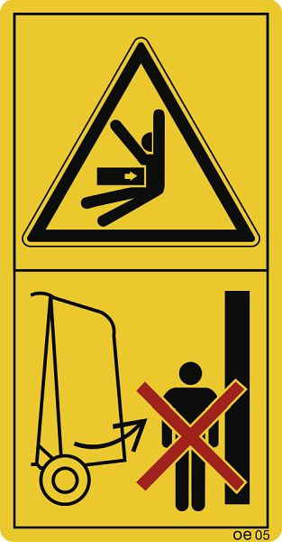 Moedel Während des Betriebes nicht im Schwenkbereich..., Folie, 60x116 mm, VE: 2 Stück/Bogen, 69469
