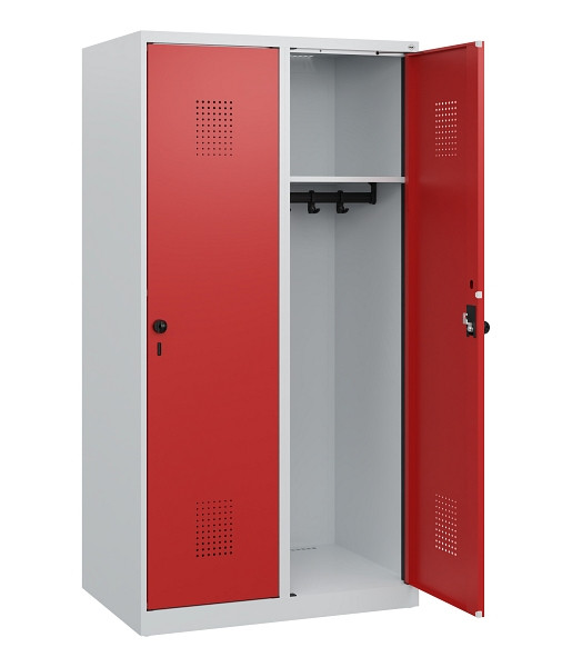 C+P Spind Evolo PLUS, 2 Abteile, 1530x800x500mm, 7035/3000, Drehriegel, 0490005-22 S10003