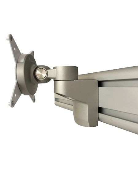 Hammerbacher ORGA Bildschirmhalter, silber, drehbar 360°, neigbar, schwenkbar, VORGPD/S