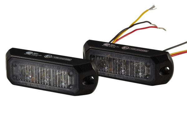 HELLA LED-Blitz-Kennleuchte - BST - 12/24V - weiß - Schraubanschluss/Anbau - Kabel: 200mm - Set, 2XD 014 561-801