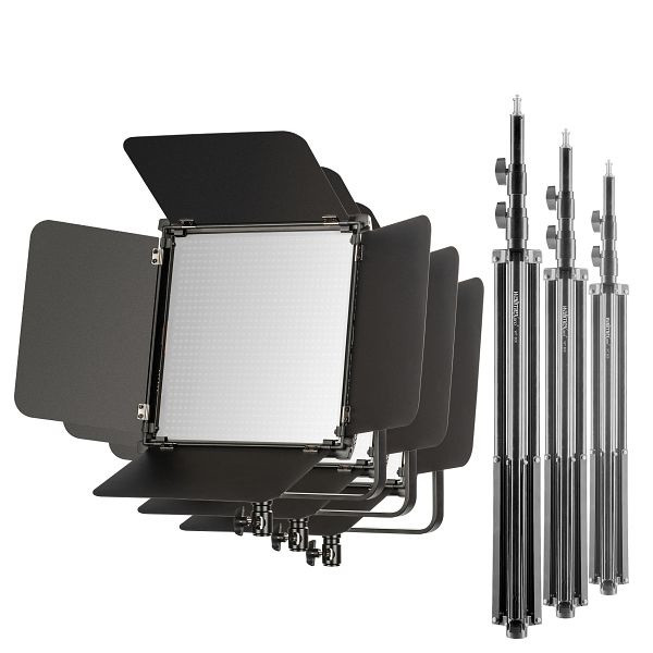 Walimex pro LED Leuchte Niova 100-F Pro 100W Bi Color Set3, 1023218