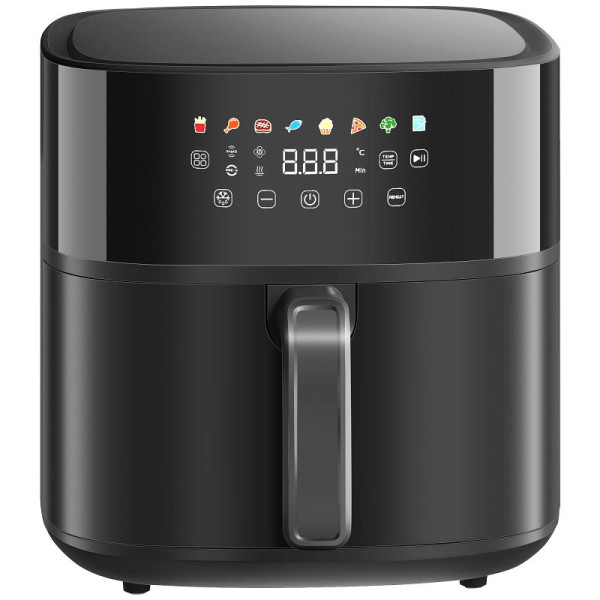 HOMCOM Heißluftfritteuse, Air Fryer, 8 Programme, 8 Liter, LED-Screen, Schwarz, 800-261V90BK
