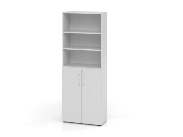 Hammerbacher Kombischrank 6OH mit Türen 3OH 968T3, Korpus: Grau / Front: Grau, 80 x 42 x 215,4 cm (BxTxH), V968T3/5/5/BS