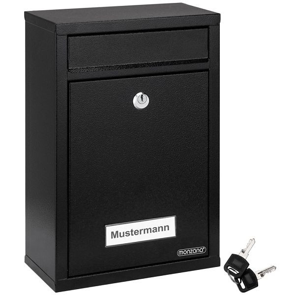 monzana Briefkasten Schwarz 32x22x9cm, 105260, 4250525347050