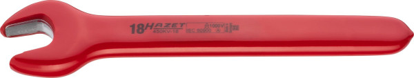Hazet Einmaulschlüssel, schutzisoliert, Außen-Sechskant Profil, 18 mm, 450KV-18