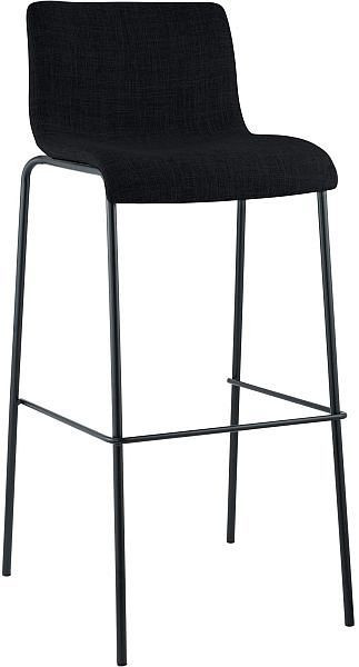 CLP Barhocker Hoover Stoff 4-Fuß Gestell schwarz, schwarz, 301727