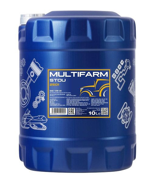 MANNOL Motor-Getriebe-Motoröl 2501 Multifarm STOU 10W-30, VE: 10 l, MN2501-10