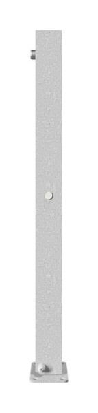 Schake Absperrpfosten Typ 470UN umlegbar, 8mm-Dreikantverschluss, Aufdübeln, 70x70mm, feuerverzinkt, mit 1 Öse, inkl. Dreikantschlüssel Typ 4039, 470UN+1