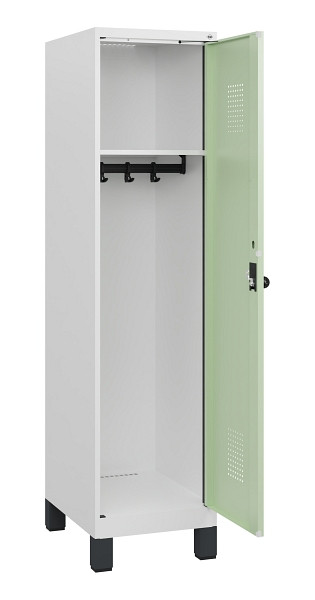 C+P Spind Evolo PLUS, Füße, 1 Abteil, 1630x400x500mm, 9016/6019, Drehriegel, 0490105-12 S10021