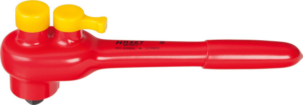 Hazet Umschaltknarre, schutzisoliert, Vierkant massiv 10 mm (3/8 Zoll), 8816KV