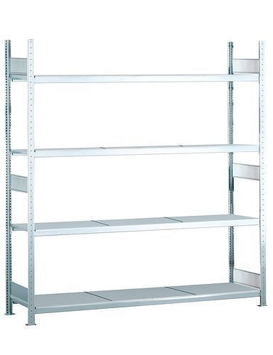 Schulte Weitspannregal mit Stahlböden, Grundfeld, 4 Lagerebenen, Fachbreite 2500 mm, 2560 x 536 x 2500 mm, 278908