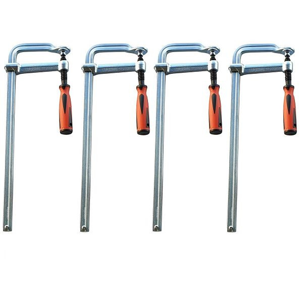 VaGo-Tools Profi Ganzstahl Schraubzwinge 200 x 120 mm Tischzwinge Zwingen, VE: 4 Stück, 260-200x4_pv