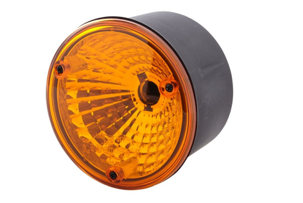 HELLA Blinkleuchte - Halogen - 24/12V - Einbau/Anbau/geschraubt - Lichtscheibenfarbe: gelb - Stecker: Flachstecker - links/hinten/rechts, 2BA 964 169-501