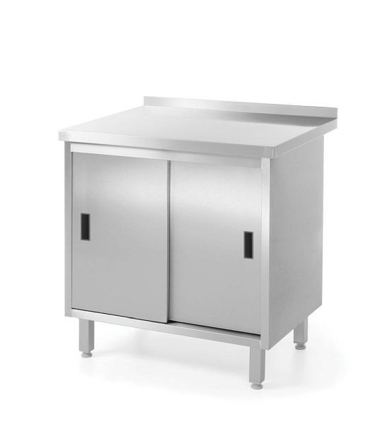 Hendi Arbeitstischschrank mit Schiebetüren, verschweißt, 800 x 600 x 850 mm, 811641