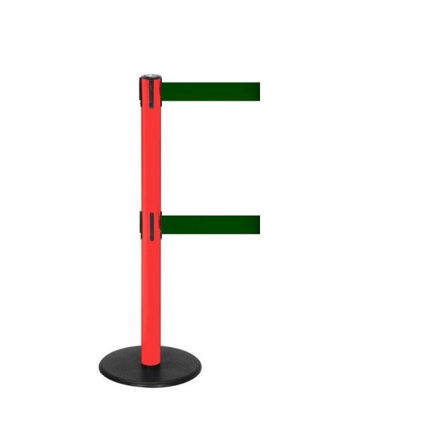 Stein HGS Personenleitsystem -P-Line Duo-, rot, dunkelgrün, mit Sicherheitsverschluss (selbstlösend), Gurtlänge: 2 x 4 m, 14152-1203