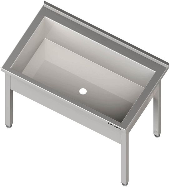 Stalgast Topfspüle mit einem Becken, 800x700x850 mm, 300 mm Beckenhöhe, mit Aufkantung, verschweißt, VTS08700A