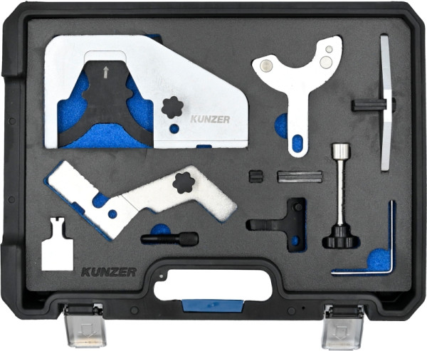 Kunzer Motor-Einstellwerkzeugsatz Ford / Mazda / Volvo Für Reparaturarbeiten an 1.6-, 2.0- und 2.3- Liter-Motoren, 77M307