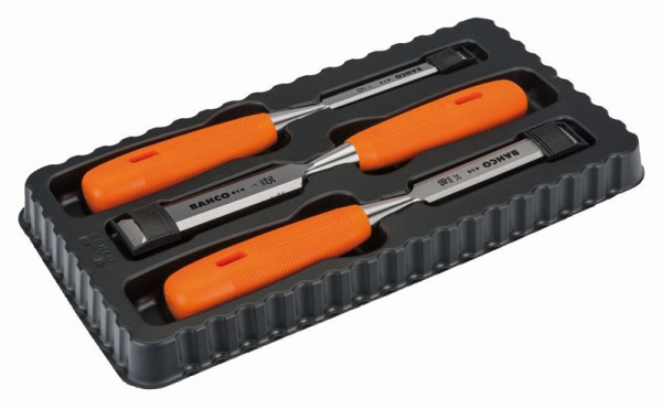 Bahco Stechbeitel-Satz, 12, 18, 25 mm, mit individuellen Holstern, 414-S3-EUR