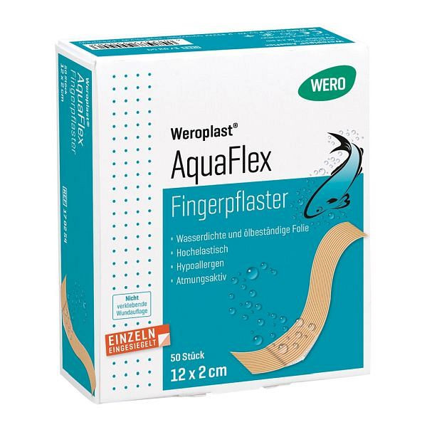WERO Weroplast AquaFlex Fingerpflaster 12 x 2 cm, VE: 50 Stück, 170254