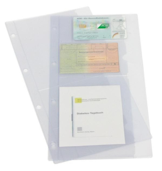 BOI PVC-Dokumententasche, Format 145 x 300 mm, mit 3 Einschubtaschen, VE: 10 Stück, 9109-00008