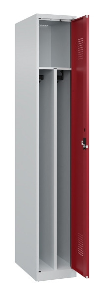 C+P Spind Evolo PLUS, 1 Abteil, 1850x300x500mm, 7035/3003, Verschluss Zylinderschloss, 049000-10F S10031