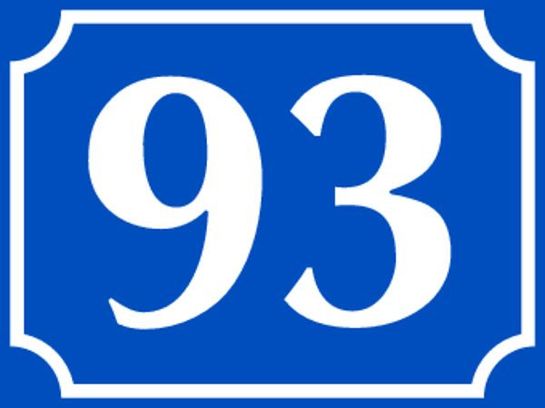Schilder Klar Hausnummer geprägt, Ziffer: 31, blau/ weiß, 160x120x0.45 mm Aluminium, 3212/51.31