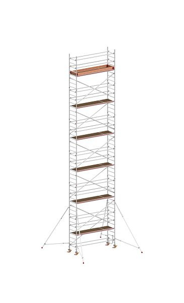 HYMER Fahrgerüst nach DIN EN 1004 mit Comfortaufbau, Rahmenteilbreite 0,80 m, Bühnenlänge 2,95 m, Reichhöhe 13,40 m, 837113