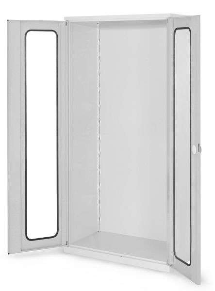 Kappes Systemschrank Leergehäuse Serie 500, RAL 7035, H1950 x B1000 x T500 mm, Sichtfenstertüren, 1251.00.5013