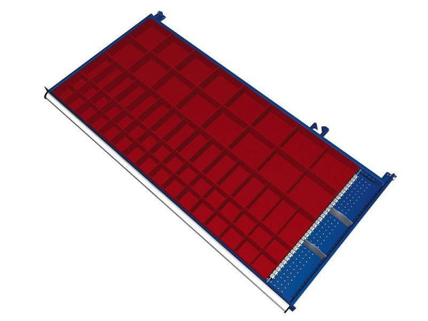 KLW Einteilungsmaterialsatz für Schubladen Fachhöhe 100 & 125 mm in SMB - Schrank, Schrankgröße 1439 x 750 mm B x T, B08, SMB-B08-068