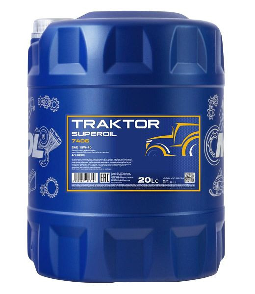 MANNOL Economy-Class-Motoröl 7406 Traktor Superoil 15W-40, VE: 20 l, MN7406-20