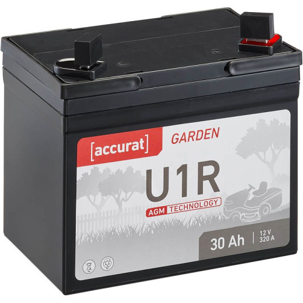 Accurat Garden U1R AGM Rasentraktor-Batterie 12V 30Ah 320A, MBA-U1R