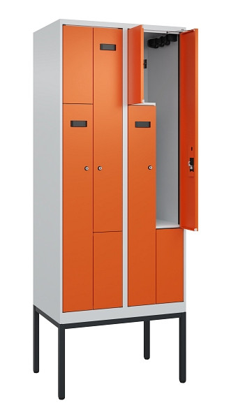 C+P Z-Spind Evolo PLUS, Gestell, 4 Fächer, 2120x800x500mm, 7035/2004, Zylinderschloss, 0490337-224 S10028
