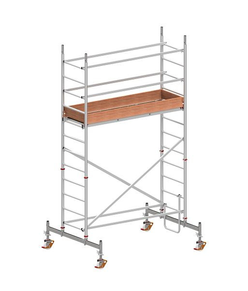 HYMER Fahrgerüst mit Fahrtraverse, Bühnenlänge 2,08 m, Rahmenteilbreite 0,72 m, Reichhöhe 4,42 m, 707704