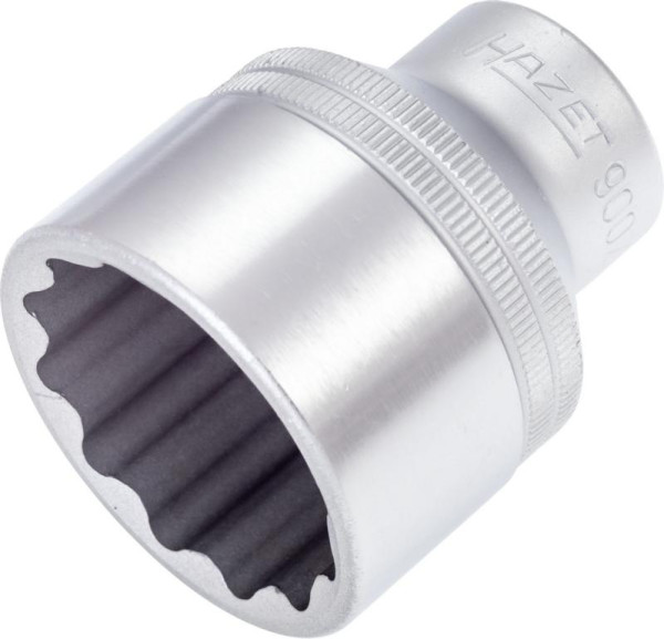 Hazet Steckschlüsseleinsatz, Doppelsechskant, Vierkant hohl 12,5 mm (1/2 Zoll), Außen-Doppel-Sechskant-Tractionsprofil, 34 mm, 900Z-34