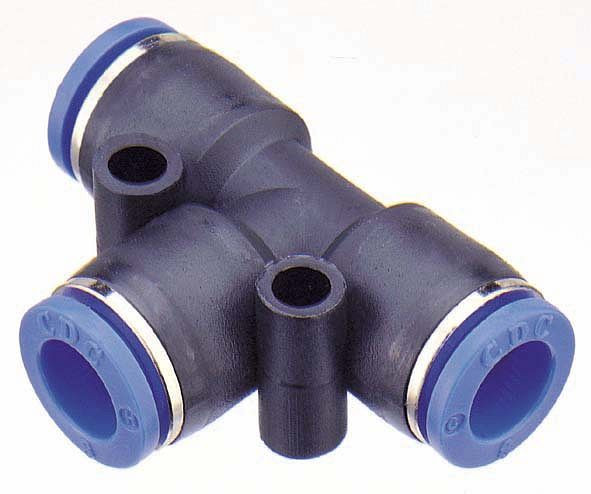 timmer B-TV-8-KU, T-Verbinder aus Kunststoff, Schlauch-Ø: 8 mm, VE: 10 Stück, 03400103